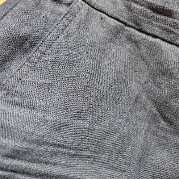 Talbots - size 10P -‎ Navy Blue 100% Linen Capri Pants - Made in Vietnam - Picture 10 of 11